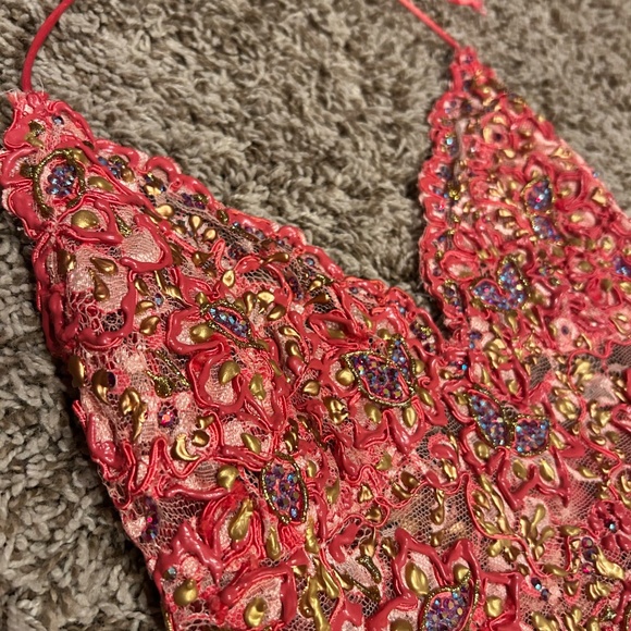 Nurielle Early 2000s Las Vegas Couture Beaded Corset Top & Skirt Set - Picture 16 of 16